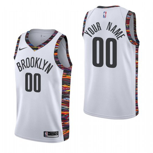 Men's Brooklyn Nets Active Player Custom White Stitched NBA Jersey